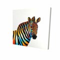 Fondo 32 x 32 in. Colorful Profile View of A Zebra-Print on Canvas FO2790565